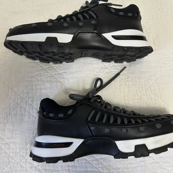 Zegna Couture Claudio Sneakers, men’s size 10, black, hand threaded